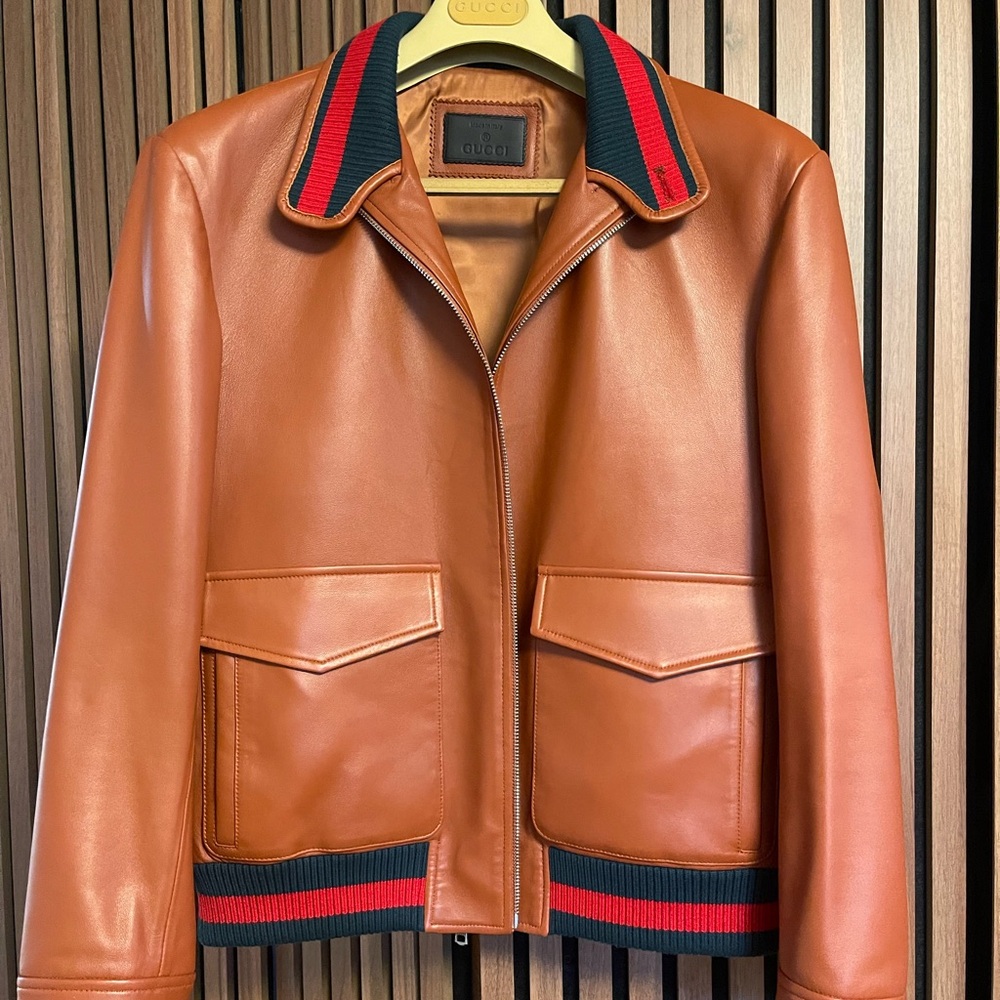 Leather Gucci Jacket - Size 50 (medium)